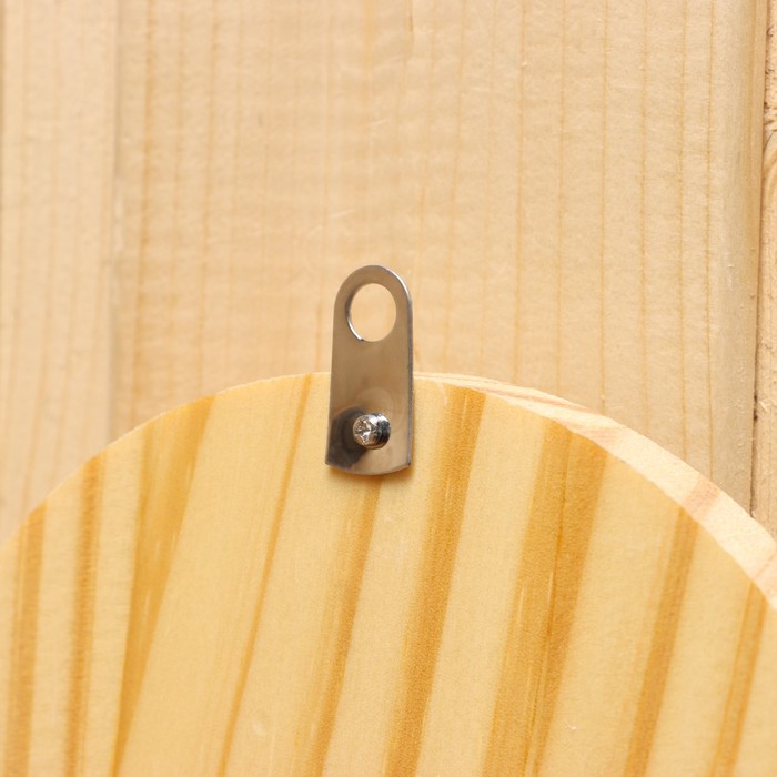 Термометр для бани "Листья" деревянный d-14см