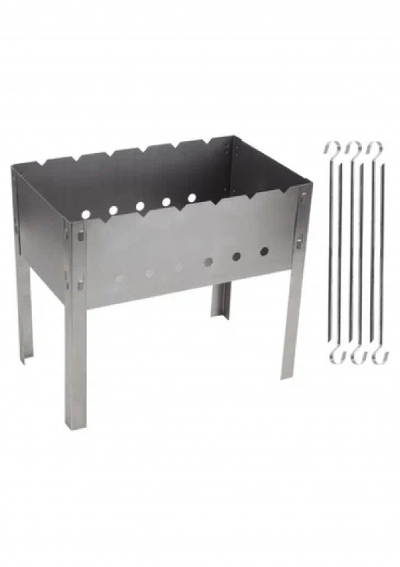 Мангал разборный Автомангал 500х330х1,8мм в коробке