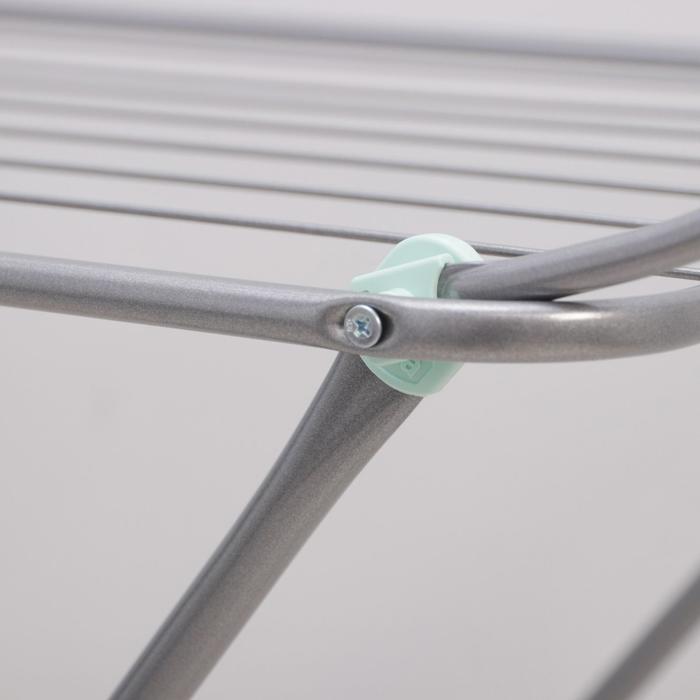 Сушилка для белья напольная складная рабочая длина 18м, высота от пола 95см, ширина 54см, цвет серый