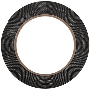 Клейкая лента монтажная на черной основе, двухсторонняя, вспененная 12ммх5м